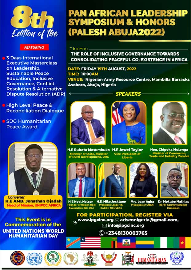 PAN AFRICAN LEADERSHIP SYMPOSIUM AND HONORS (PALESH ABUJA2022)