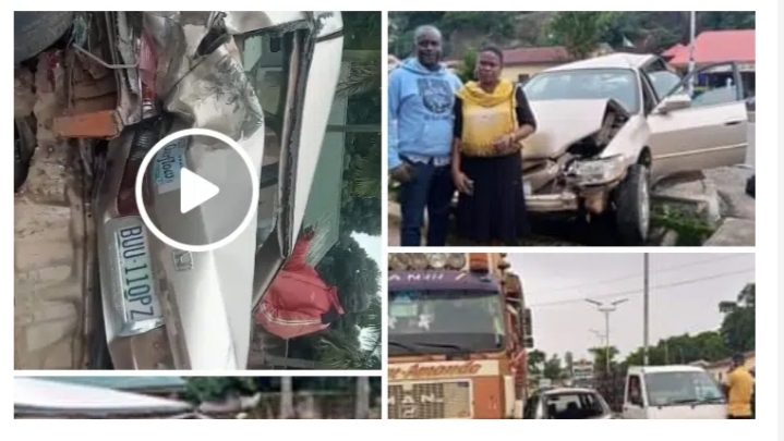 What God cannot do does not exist” – Reactions as family of 5 walks away uninjured after a trailer crushed their car in Jos