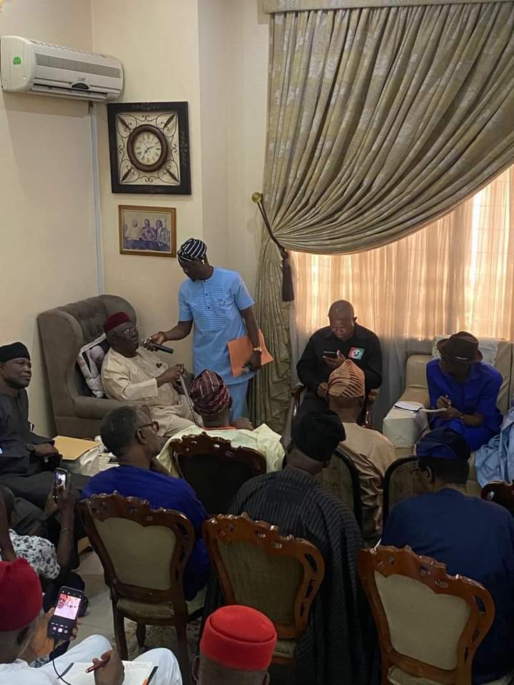 Photostory: Peter Obi Visits Ayo Adebanjo, South & Middle Belt Leadership Forum