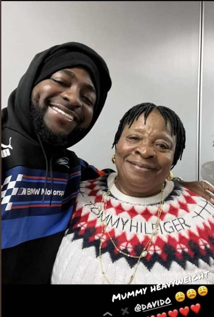 Davido meets Wizkid’s mum at airport