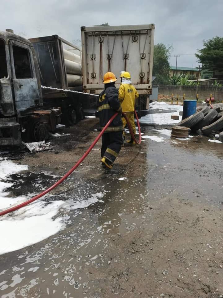 Photostory:Truck explodes beside RCCG Camp