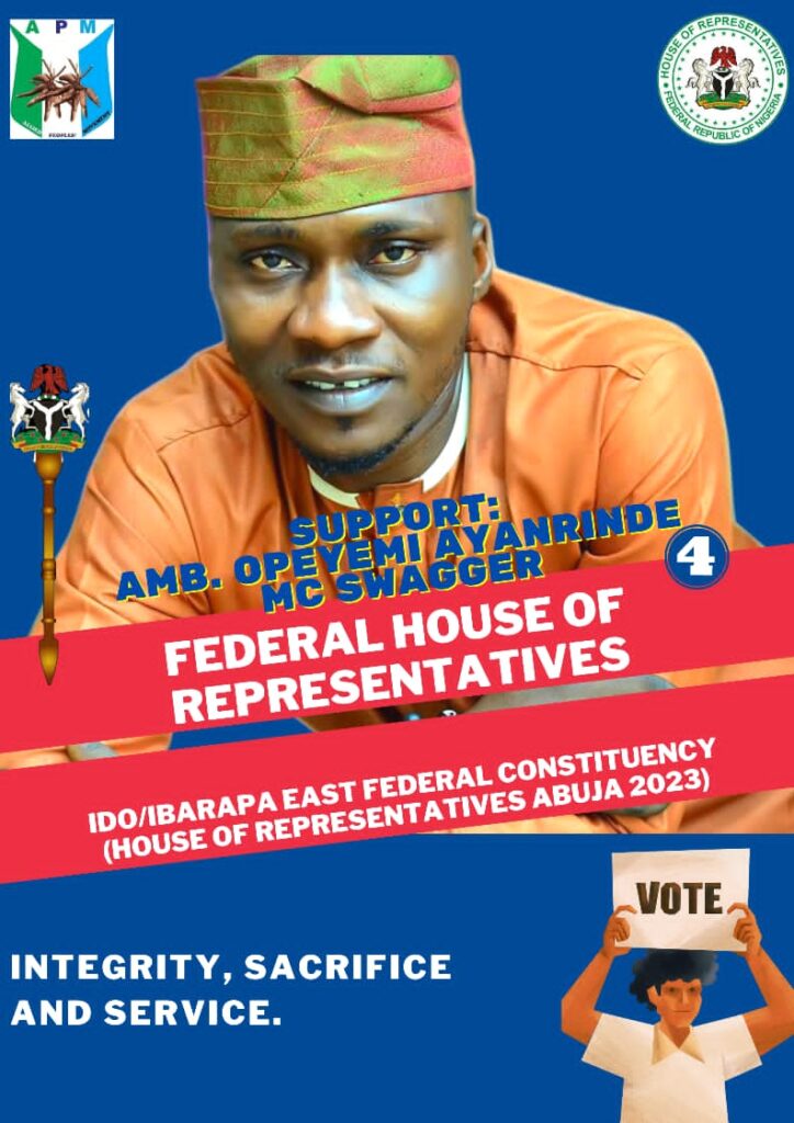 2023: Mc Swagger” lunched new party APM 10wards in Ibarapa East (Eruwa and Lanlate) as he changed political game and ideology at the grassroot.