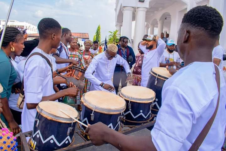 Photostory: BBNaija’s Hermes visits Ooni of Ife