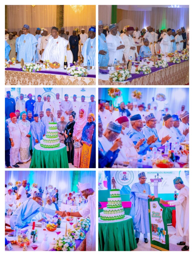 Nigeria VP Osinbajo, Tinubu, Fayemi Present As Family, Associates Celebrate Buhari At 80