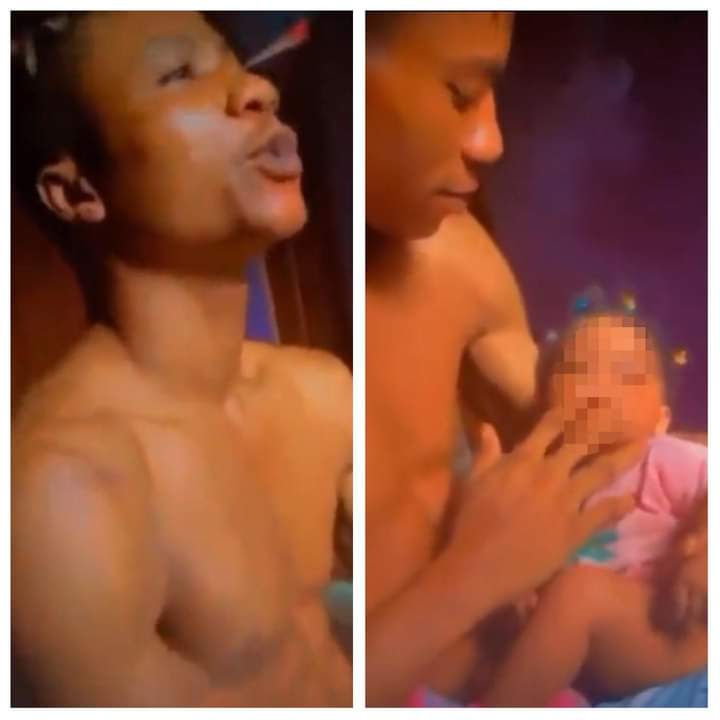 Police Want Man Teaching Baby To Smoke In Viral Video