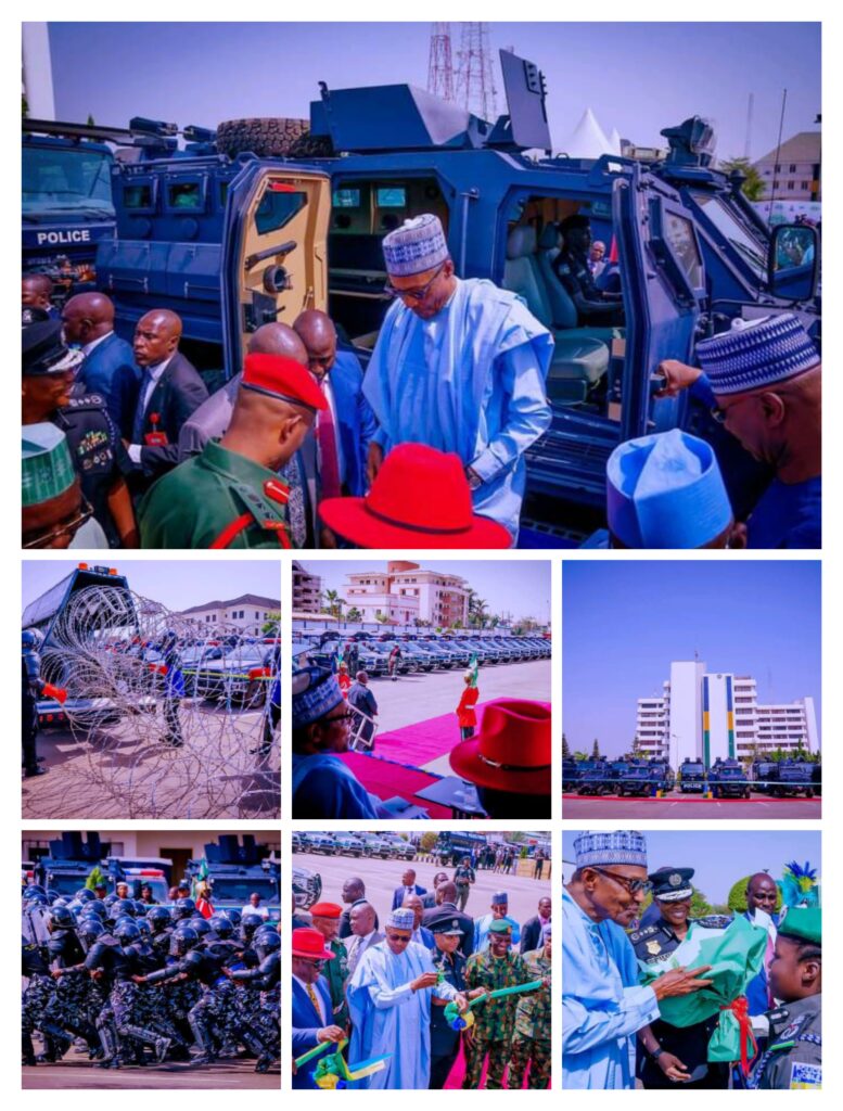 Photostory:Buhari Unveils New Police Equipment