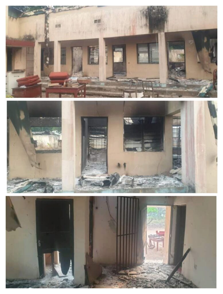 Photostory:Gunmen Set Ablaze Imo High Court.