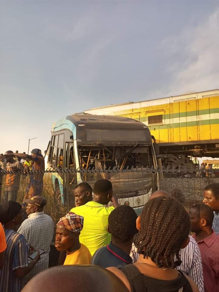 Train Crushes Lagos Govt Staff Bus At Ikeja