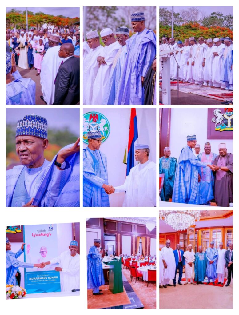 Photostory: Buhari Celebrates Eid el-Fitr In Abuja