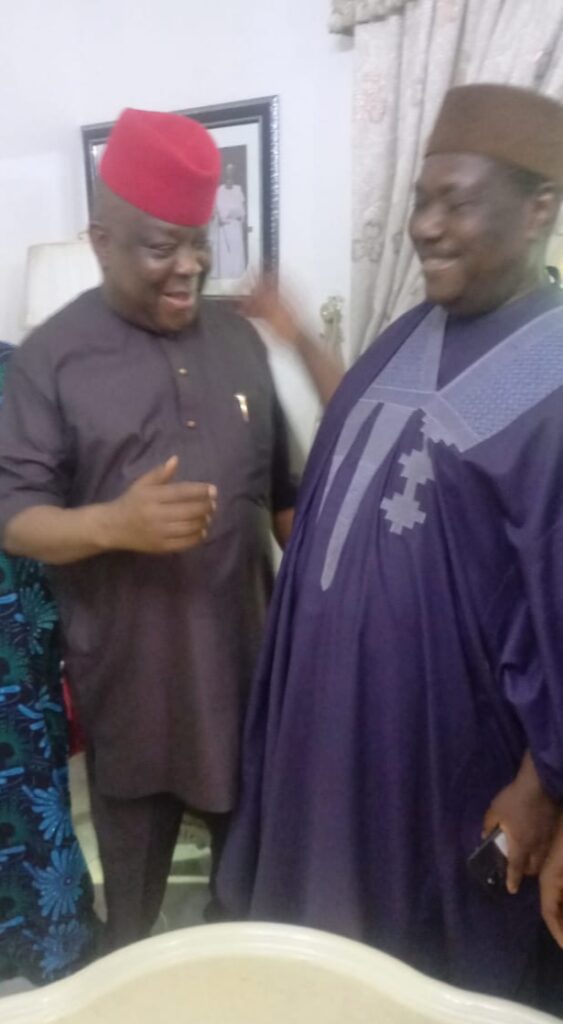 Photostory:Osita Izunaso Congratulates Senator George Akume On His Appointment