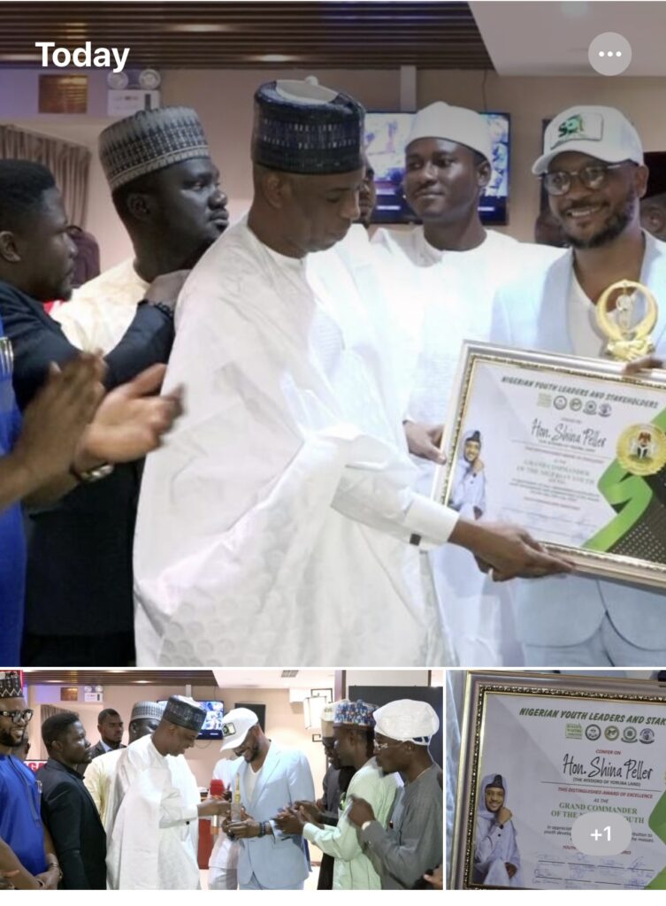 National Youth Council of Nigeria, others honour Peller with Grand Commander of the Nigerian Youth title