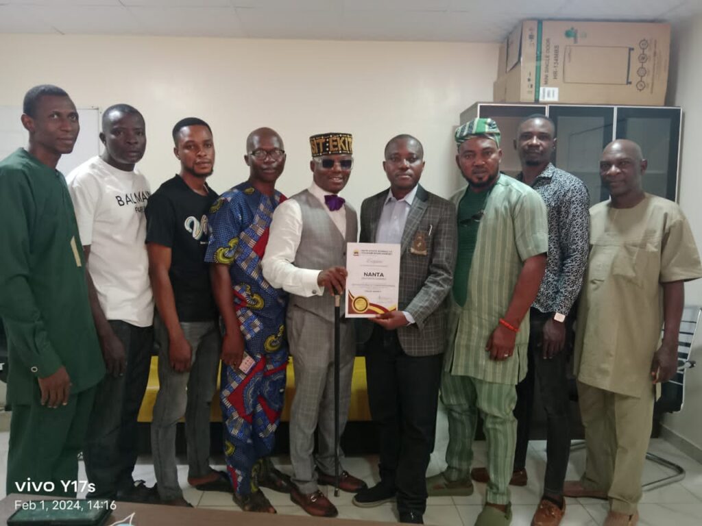 EKITI NANTA  RECEIVES CERTIFICATE OF REGISTRATION FROM BUREAU OF TOURISM DEVELOPMENT 