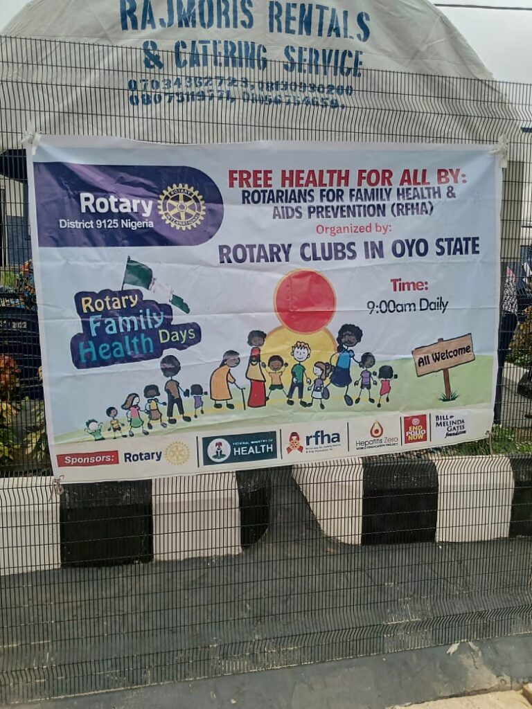 Rotary Holds 3-Day Free Health Initiative for Underserved Communities in Ibadan