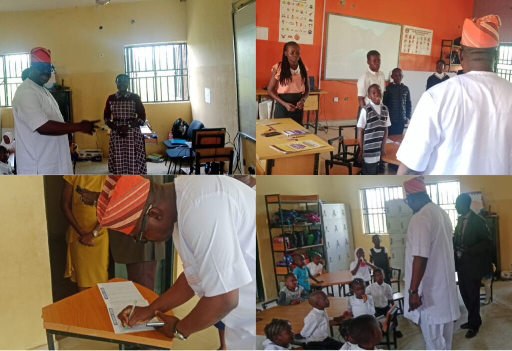 Education: Hon Akinwole Akinleye visit UBEC/SUBEB Model Smart School, emphasize the importance of Education in Nation Building.