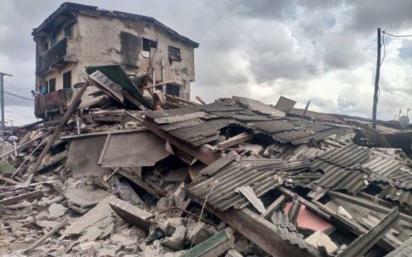 Two Storey Building Collapses In Orile Iganmu, Lagos