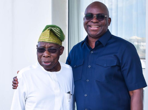 Fayose, Obasanjo Reconcile as Ex-Governor Marks 65th Birthday in Lagos