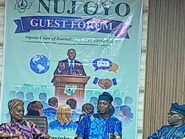 Lam-Adesina’s Son Unveils Education, Healthcare Agenda at NUJ Oyo Forum
