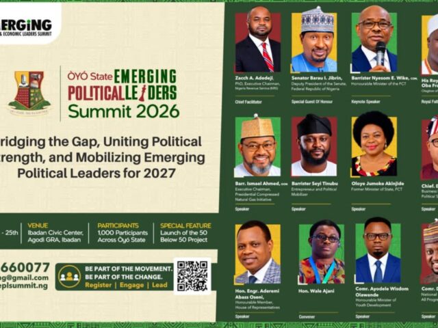 Oyo 2027: Portal Goes Live for Emerging Leaders Summit; Organizers Set Strict Deadline