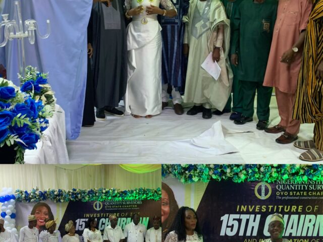 NIQS Oyo Chapter Inaugurates Fasilat Abbas as Chairperson.